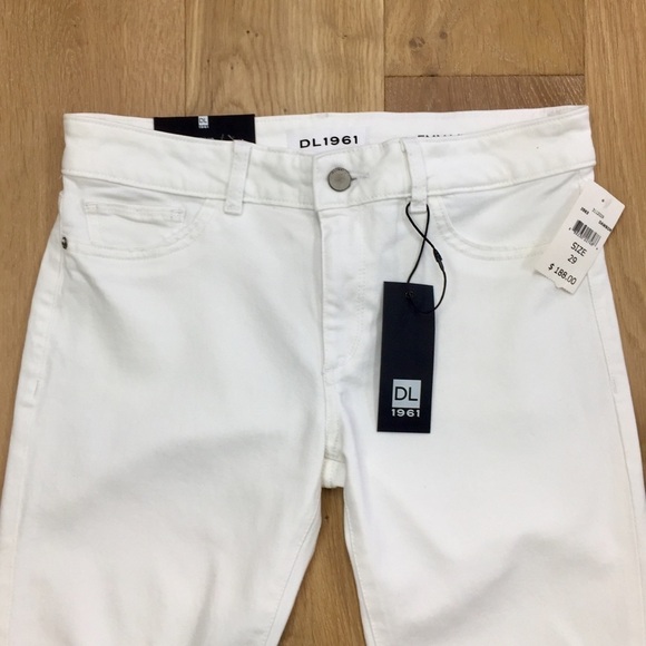 DL1961 Emma Power Legging Dawson White Skinny Destroyed Knee Jeans - Picture 5 of 10